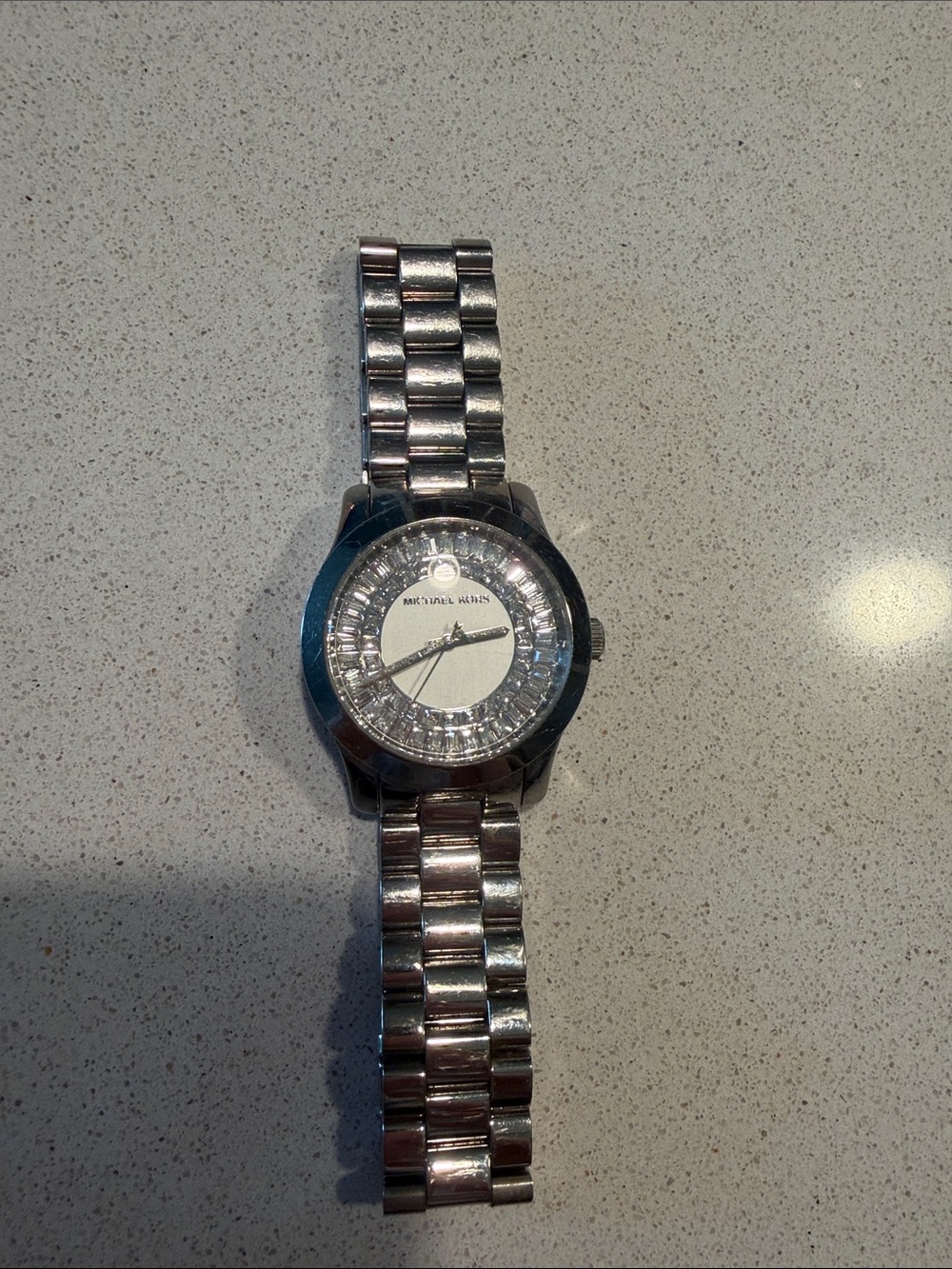 Michael Kors Silver Stainless Steel Crystal Accent Watch
